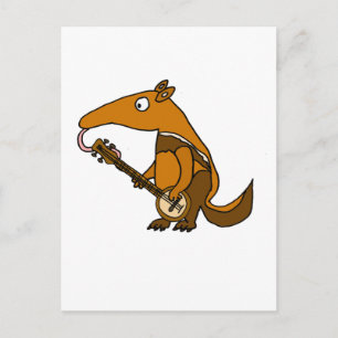 Funny Anteater die Banjo Music speelt Briefkaart