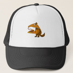 Funny Anteater die Pizza Cartoon eet Trucker Pet