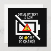 Funny Anti Social Introvert Introversion Social Ba Kaart (Voorkant / Achterkant)