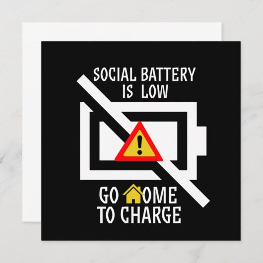 Funny Anti Social Introvert Introversion Social Ba Kaart (Voorkant / Achterkant)