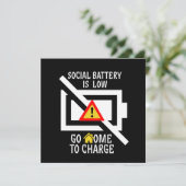 Funny Anti Social Introvert Introversion Social Ba Kaart (Staand voorkant)