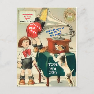 Funny Anti-Trump en  Telefonografie gewijzigd Briefkaart