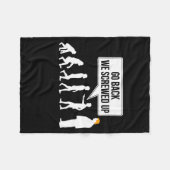 Funny Anti-trump Evolution Litical Humor  Fleece Deken (Voorkant (Horizontaal))