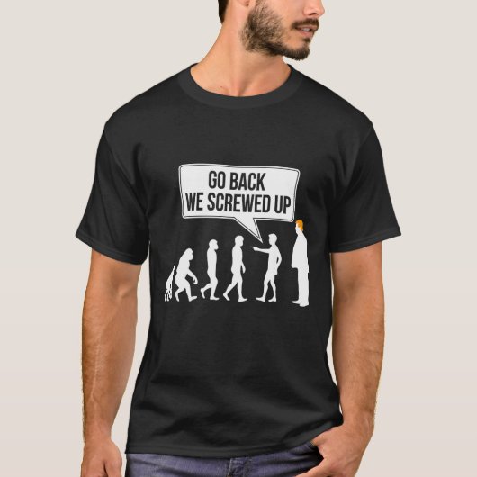 Funny Anti-trump Evolution Litical Humor T-shirt (Voorkant)