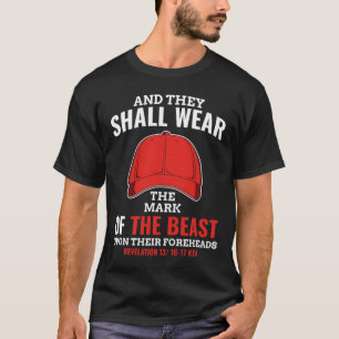 Funny Anti-Trump Mark of the Beast Red Pet Liberal T-shirt