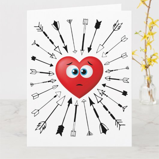 Funny Anti-Valentijnsdag Dating Love Arrows Chase Kaart (Gele Bloem)