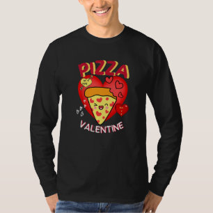 Funny Anti-Valentijnsdag Pizza Valentine Dag voor T-shirt