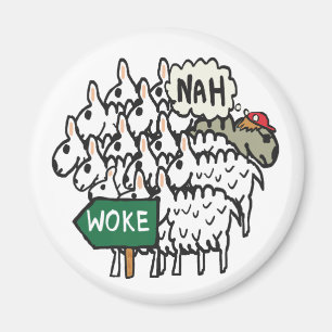 Funny Anti Woke Sheep Magneet