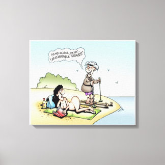 Funny "Antinudist" Canvas Print