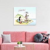 Funny "Antinudist" Canvas Print (Insitu (Woonkamer))