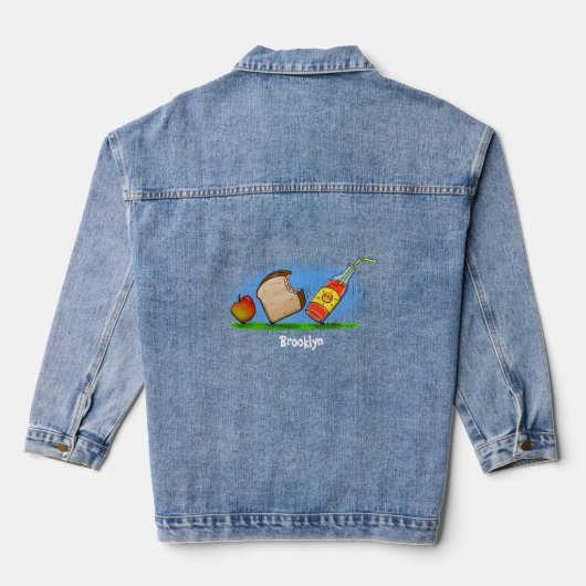 Funny ants cartoon denim jacket (Achterkant)