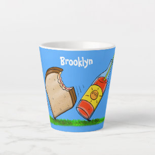 Funny ants cartoon latte mok