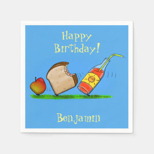 Funny ants picnic cartoon illustratie servet