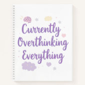 Funny Anxiety Overthinking Quote Pastel Notitieboek (Voorkant)