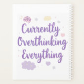 Funny Anxiety Overthinking Quote Pastel Planner (Achterkant)