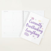 Funny Anxiety Overthinking Quote Pastel Planner (Display)