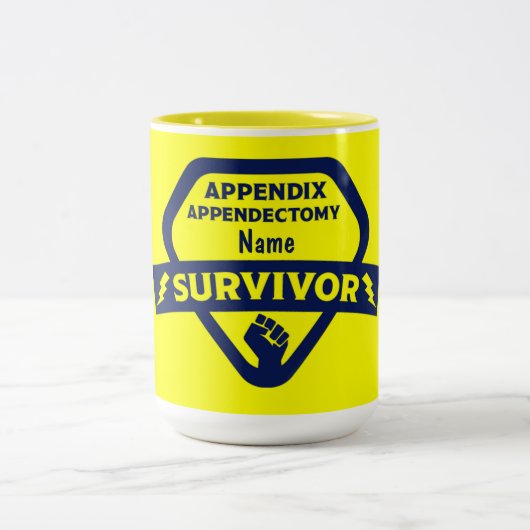Funny Appendix Removal Chirgery Appendectomie Tweekleurige Koffiemok (Center)