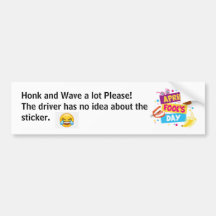 Funny April Fool's Day Bumpersticker