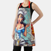 Funny Apron – Chaotische Chef Cartoon met Explodin Schort (Insitu)