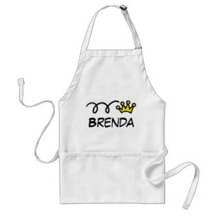 Funny apron met naam standaard schort