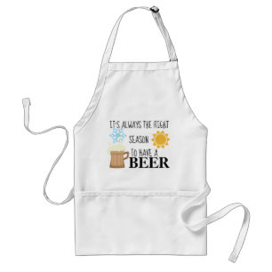Funny apron voor bierliefhebbers op het seizoen va standaard schort