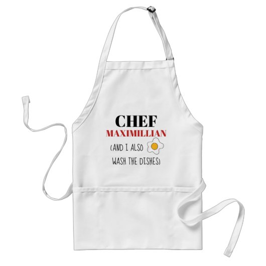 Funny apron voor mannen, aangepaste naam standaard schort (Voorkant)