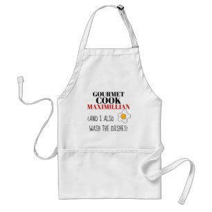Funny apron voor mannen met een eigen naam standaard schort