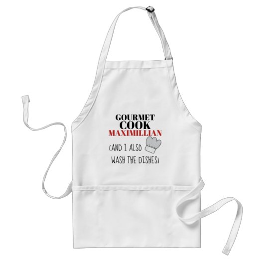 Funny apron voor mannen met een eigen naam standaard schort (Voorkant)