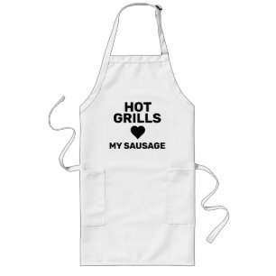Funny Aprons, offensief Apron, Rude BBQ Apron Lang Schort