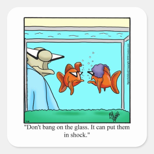 Funny Aquarium Humor Stickers (Devant)