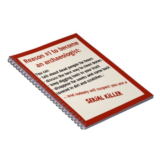Funny Archeoloog Serial Killer Joke Notitieboek (Rechterzijde)