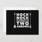 Funny archer archer Nock Nock Briefkaart (Voorkant / Achterkant)