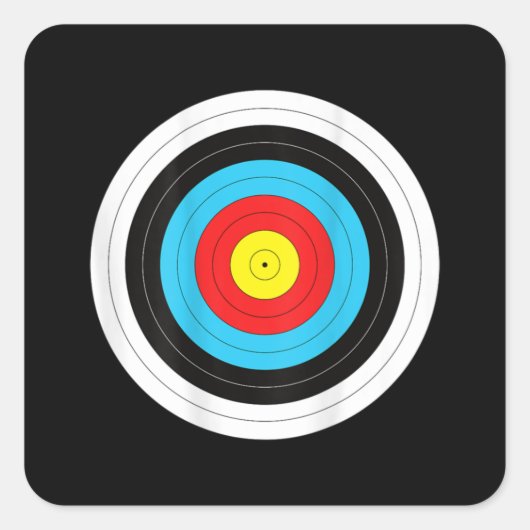 Funny Archery Target Vierkante Sticker (Voorkant)