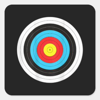 Funny Archery Target Vierkante Sticker