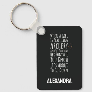 Funny Archery Women Teen Girl Her Archer Arrow Bow Sleutelhanger