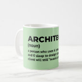 Funny Architect Coffee Mok (Voorkant links)