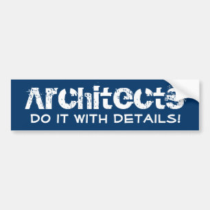 Funny Architects Blauwdruk Bumpersticker