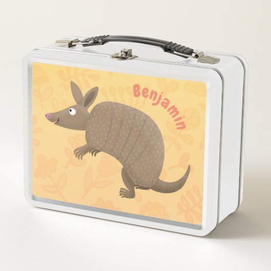 Funny armadillo happy cartoon illustratie (Voorkant)