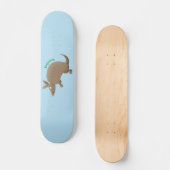 Funny armadillo happy cartoon illustratie skateboard (Voorkant)