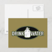 Funny Army "Drink Water" Briefkaart (Voorkant / Achterkant)