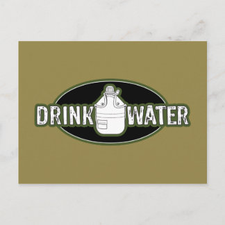 Funny Army "Drink Water" Briefkaart