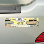 Funny Army Tank Cartoon Bumpersticker (Op auto)