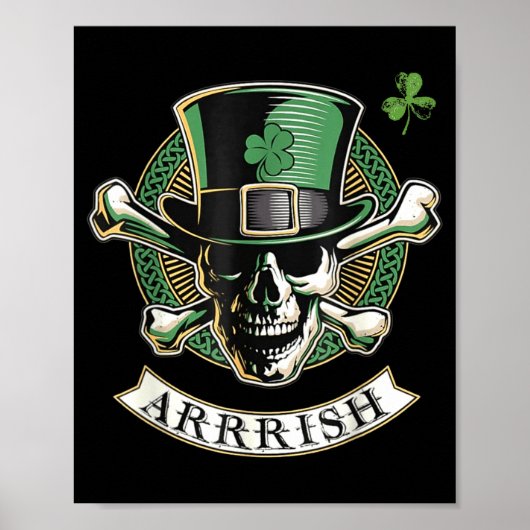 Funny Arrish Irish Rate St Patricks Day Rate Men G Poster (Voorkant)