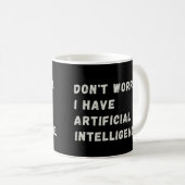 Funny Artificial Intelligence AI Humor Koffiemok (Voorkant rechts)