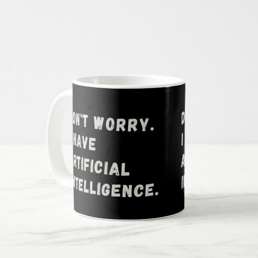 Funny Artificial Intelligence AI Humor Koffiemok (Voorkant links)