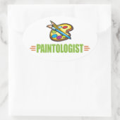 Funny Artist Ovale Sticker (Tas)