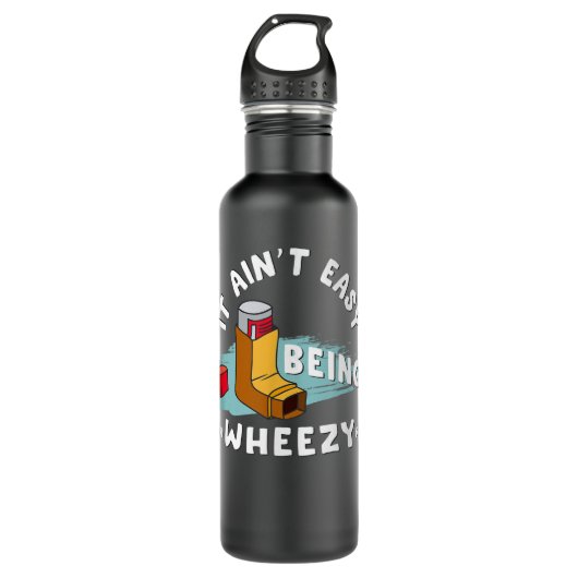 Funny Asthma Inhaler, It Ain't Easy Being Wheezy. Waterfles (Voorkant)