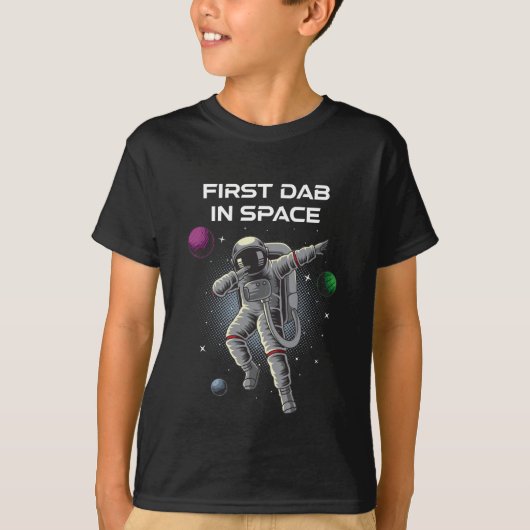 Funny Astronaut Dabbing in Space T-shirt (Voorkant)