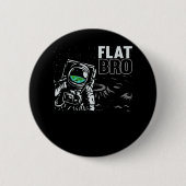Funny Astronaut Flat Earth Samenzwering Theorische Ronde Button 5,7 Cm (Voorkant)