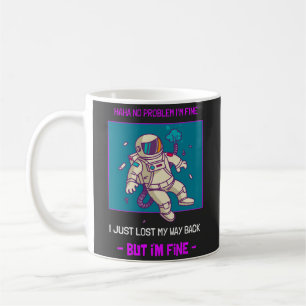 Funny Astronaut verliest in ruimte... ik ben prima Koffiemok